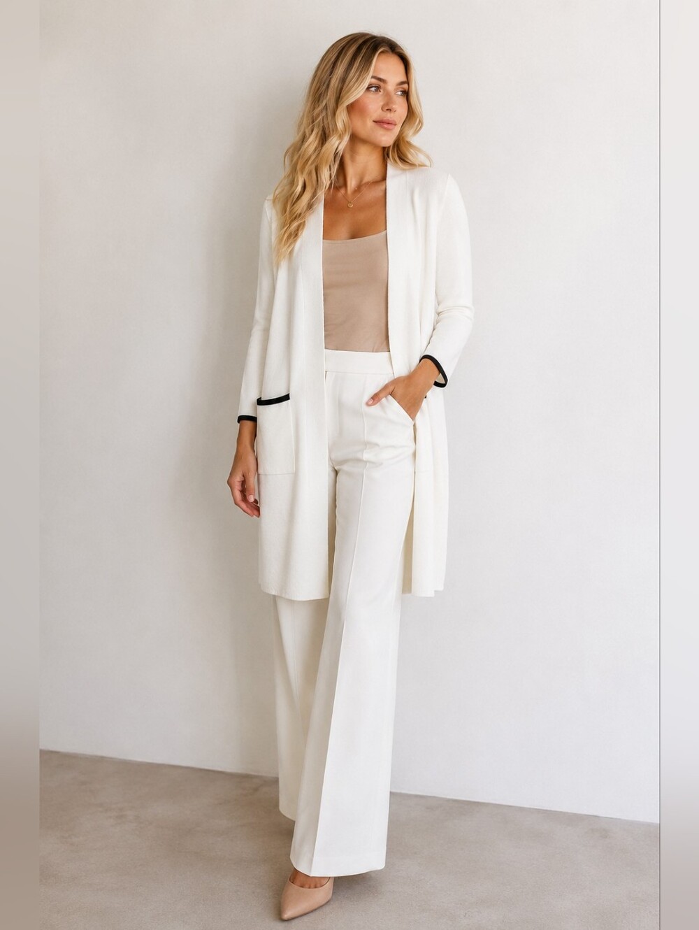 Cyrus New York Long Open-front Cardigan Abaya Duster - Small